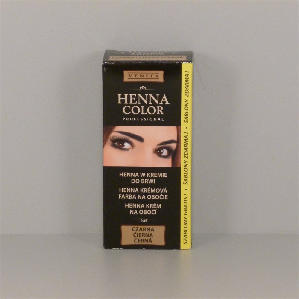 Henna Color krémová farba na riasy a obočie čierna 15 g - 40583