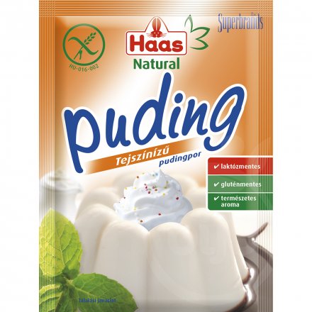 Haas Natural puding so smotanovou príchuťou 40 g - 57216