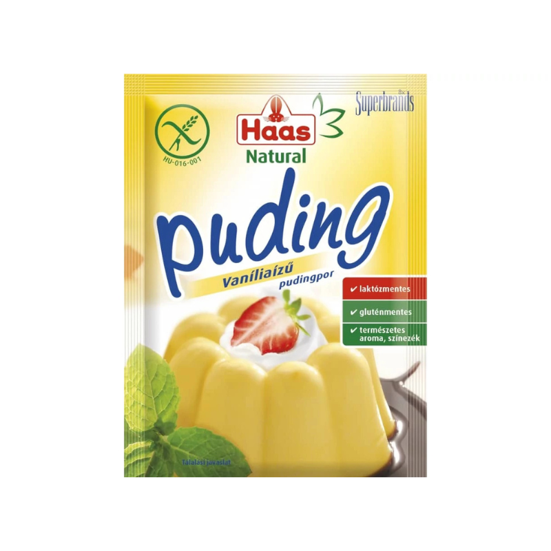 Haas Natural vanilkový puding 40 g - 13557