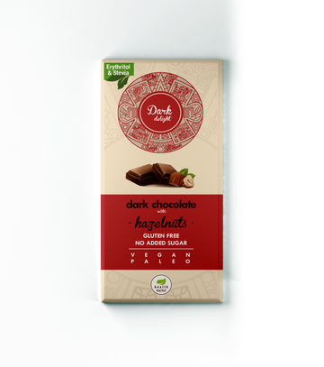 Health Market Horká čokoláda Dark Delight s lieskovými orieškami 80 g - 85742