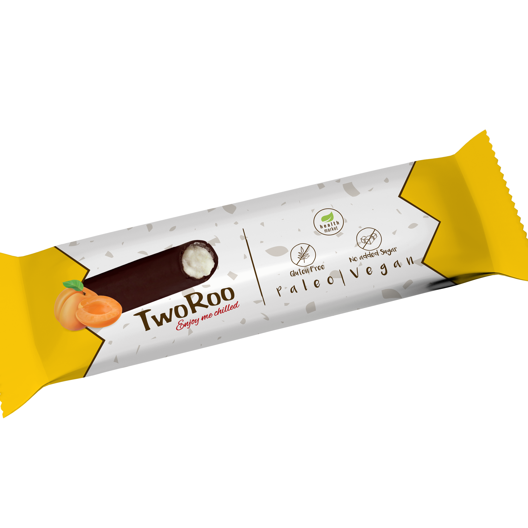 TwoRoo marhuľovo-citrónovo-vanilková tyčinka v horkej čokoláde 30 g - 89465