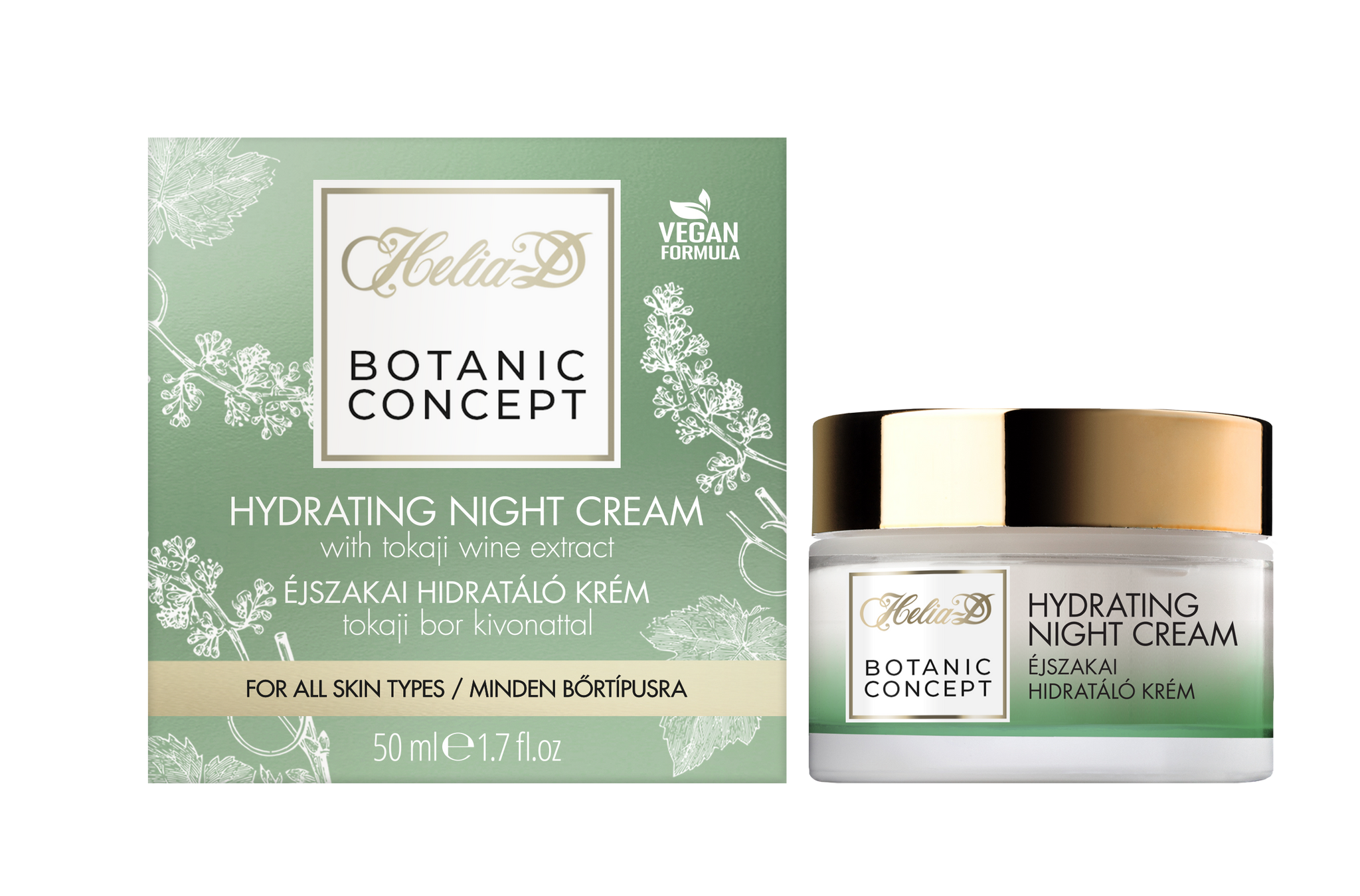 Helia-D Botanic Concept hydratačný nočný krém s extraktom z tokajského vína 50 ml - 88461