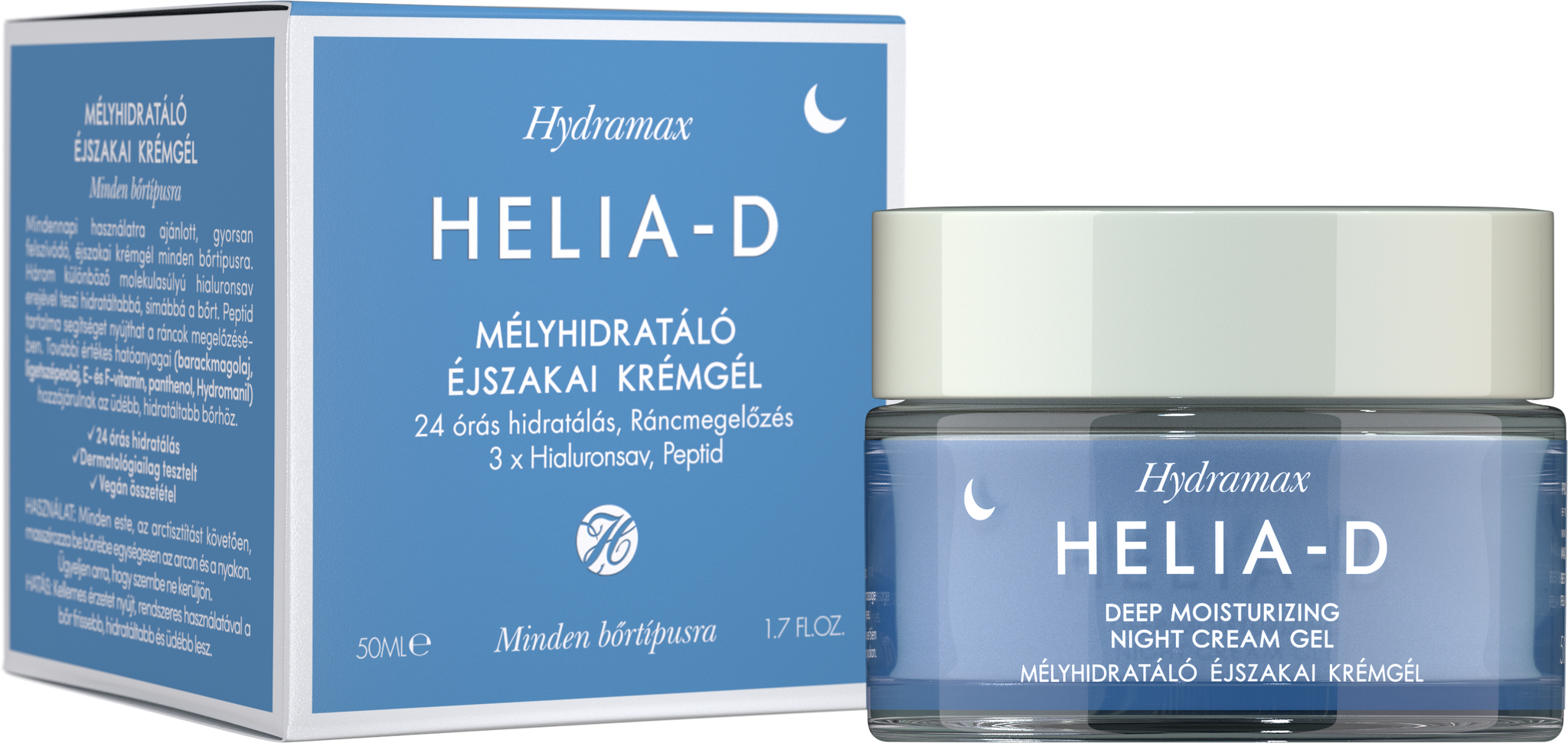 Helia-D Hydramax Hĺbkovo hydratačný nočný krém-gél 4 x 50 ml - 92671