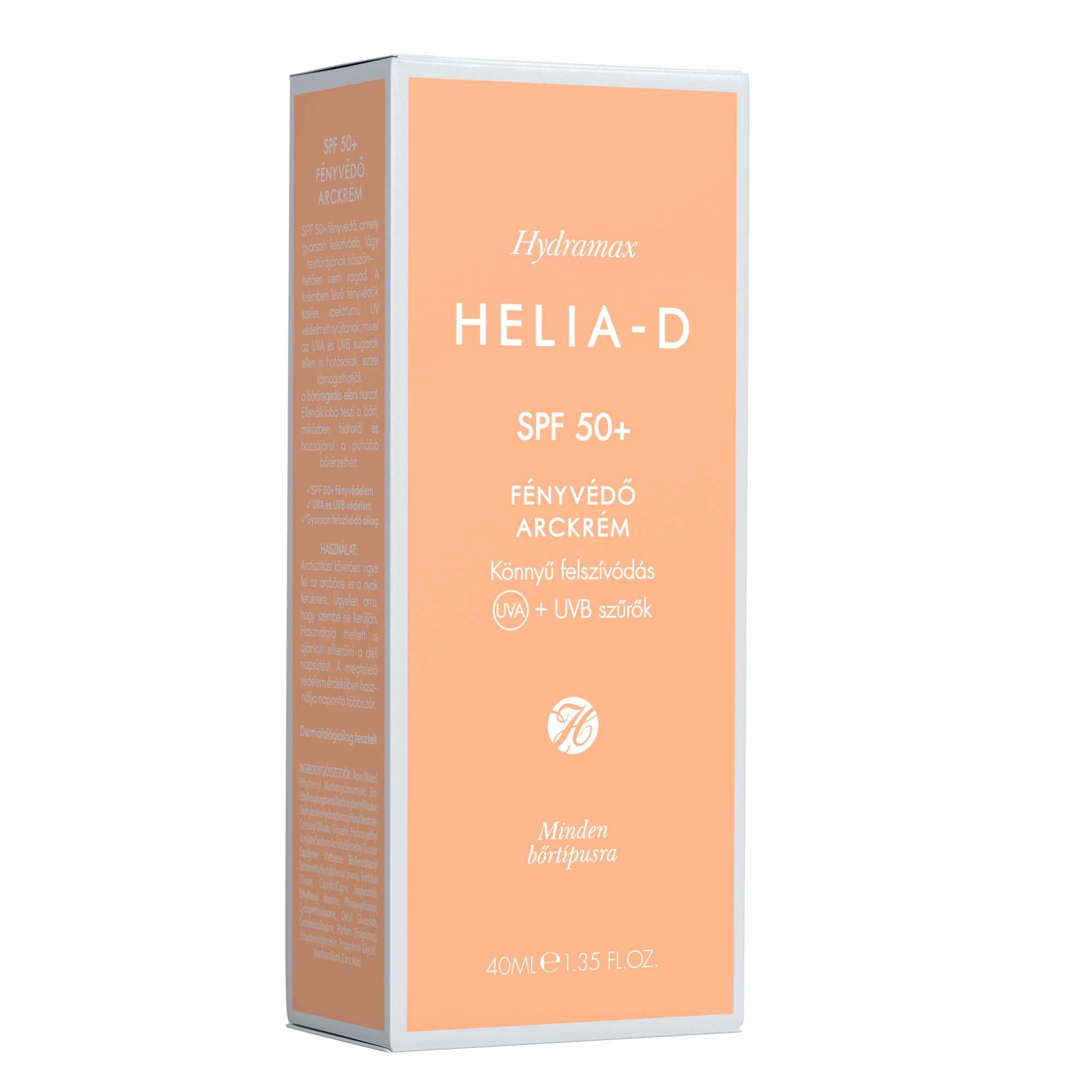 Helia-D Hydramax SPF 50+ pleťový krém na opaľovanie 40 ml - 92672