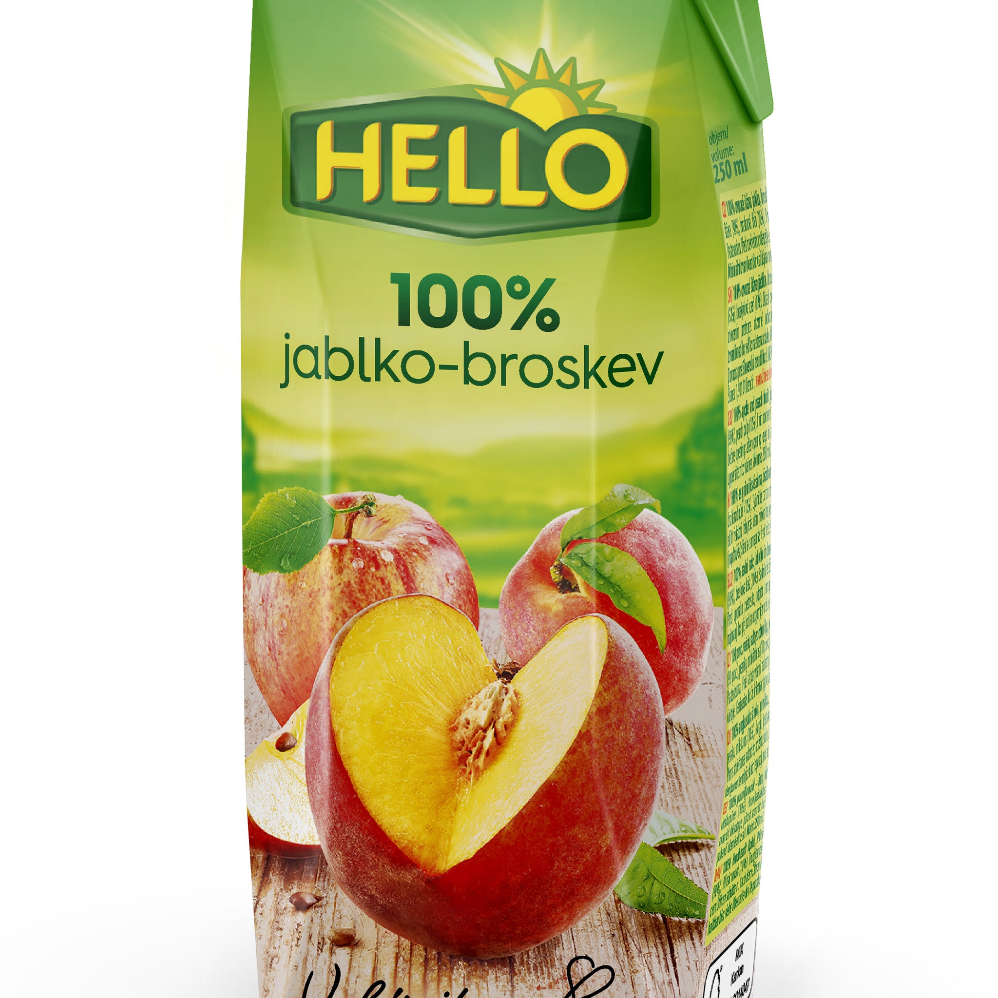 Hello jablko-peperkový džús 100% 250 ml