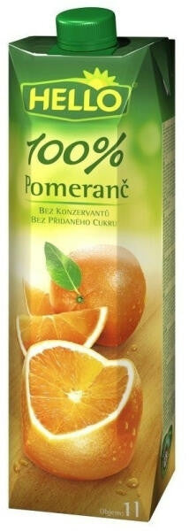 Hello pomarančový džús 50% 1000 ml