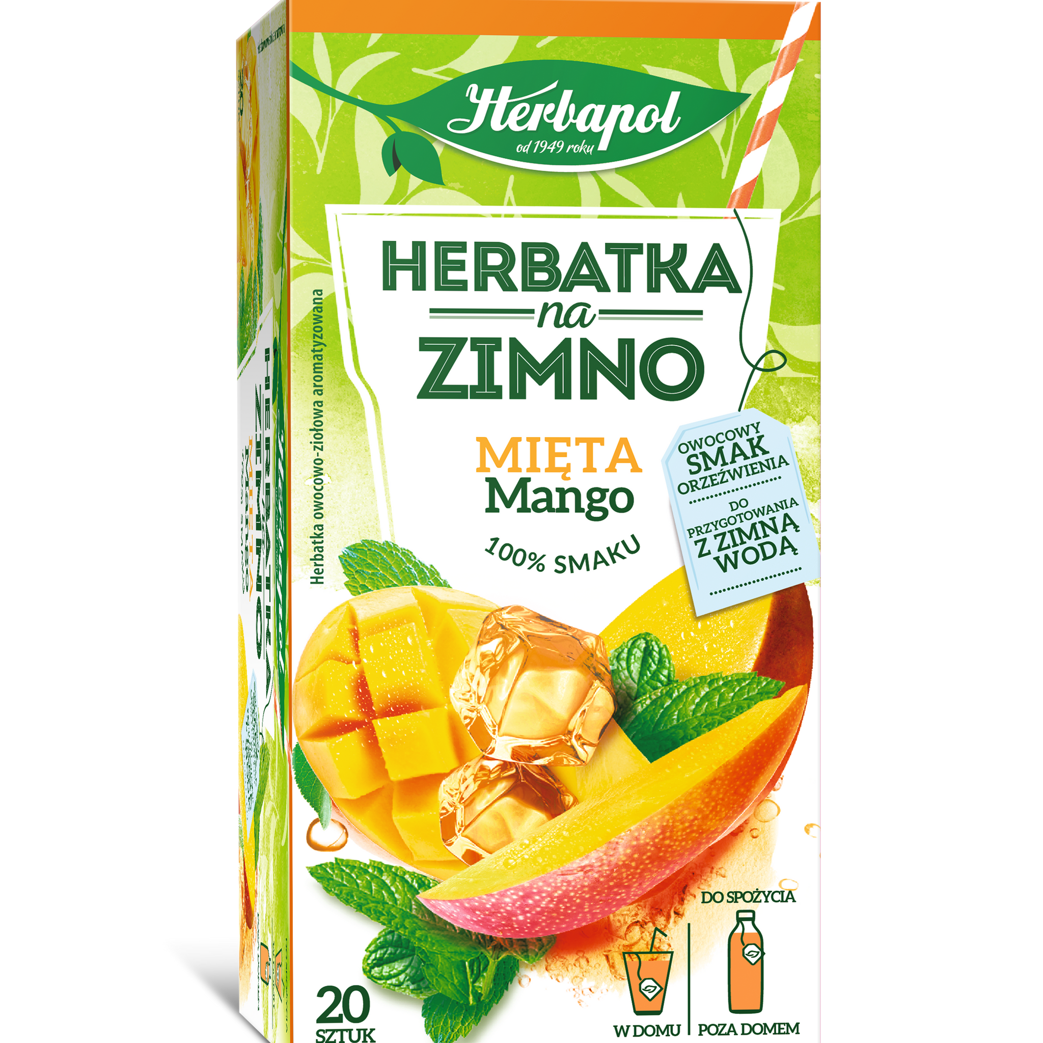 Herbapol bylinkový čaj na studeno s mätou a mangom 36 g - 88236
