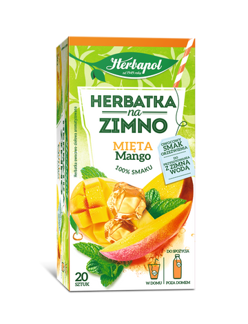 Herbapol bylinkový čaj na studeno s mätou a mangom 36 g - 88236