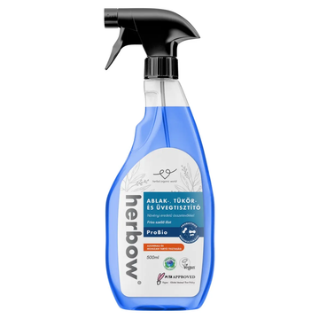 Herbow čistiaci probiotický sprej na okná, zrkadlá a sklo s vôňou čerstvého vánku 500 ml - 97320