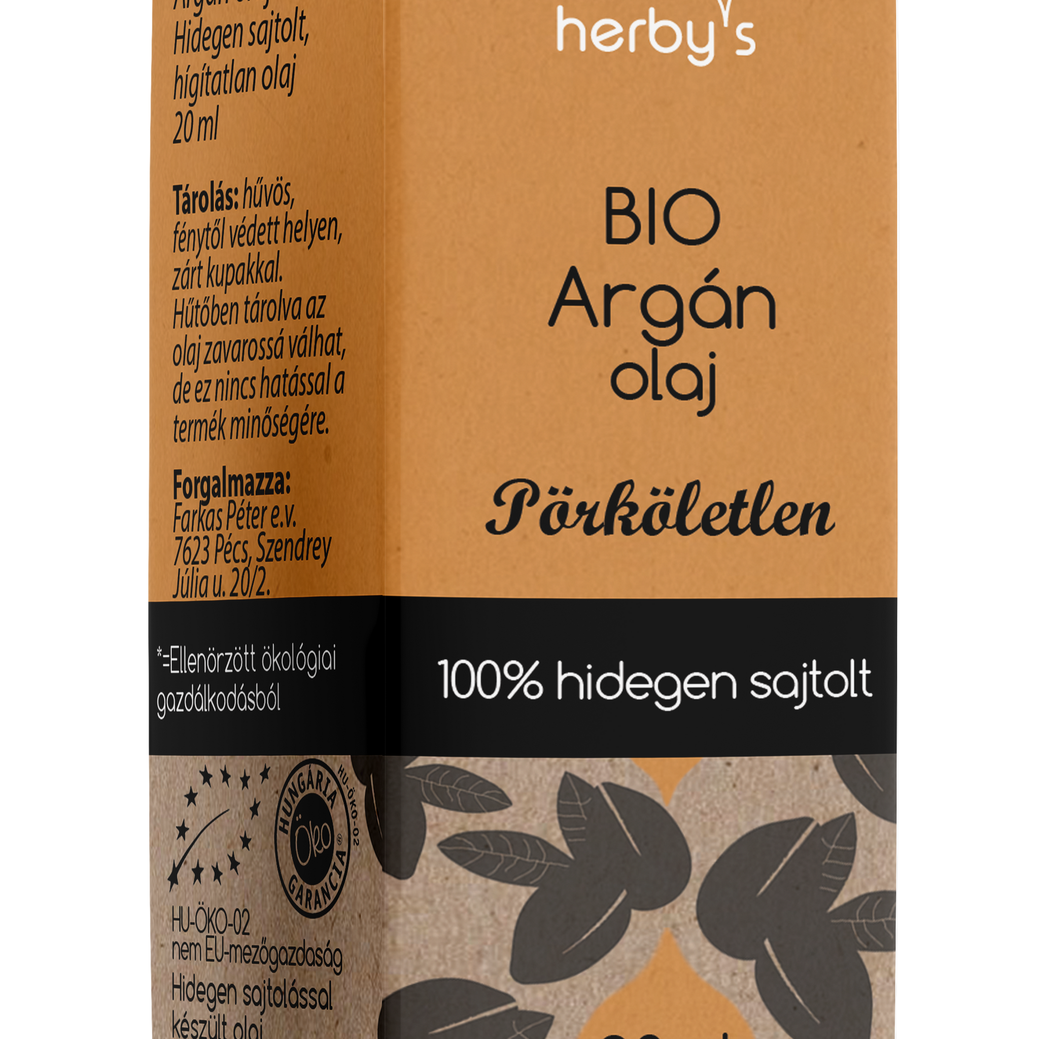 Herbys Bio Argánový Olej Lisovaný za Studena 20 ml - 87807