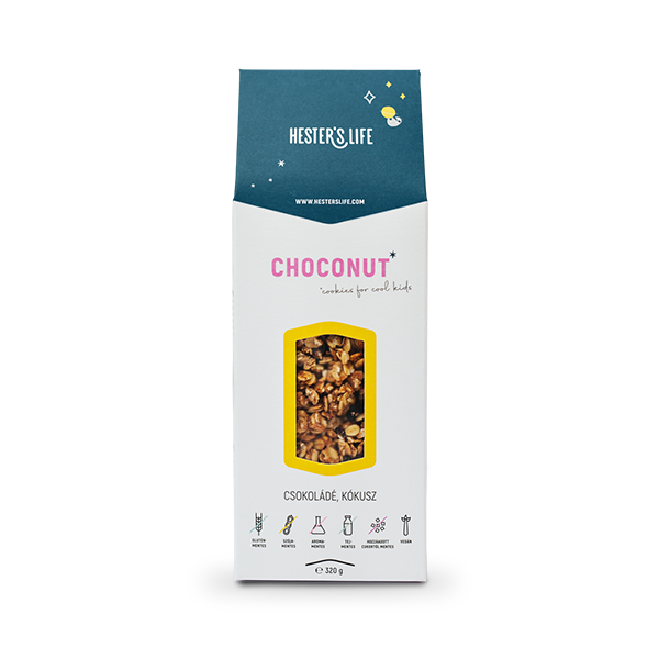 Hester's Life Čokoládovo-kokosová granola cookies 320 g - 91203