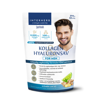 Interherb kolagén a hyalurónová kyselina liehová prášok s príchuťou zázvorového líma 396 g