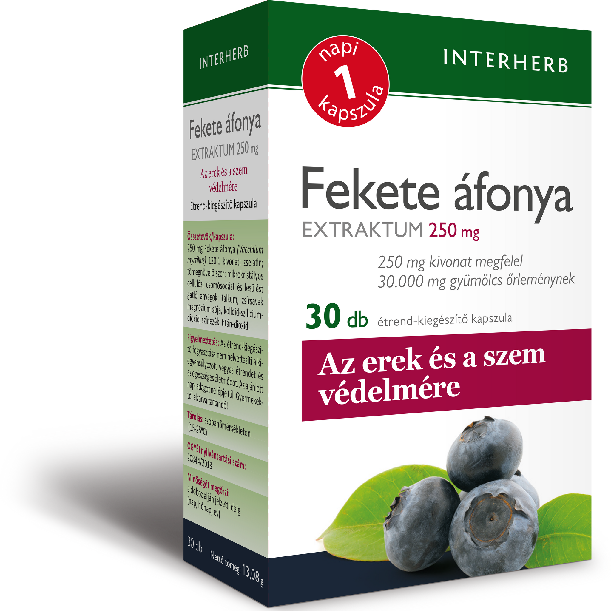 Interherb Daily1 extrakt z čiernych bobúľ 250 mg 30 šálok