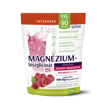 Interherb xxl 90 dávok magnézium-biszglicinát prášok na pitie s raspinkovou chuťou 315 g