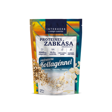Interherb ovsené proteíny s bielou čokoládovou chuťou (s prémiovým kolagénom) 1000 g