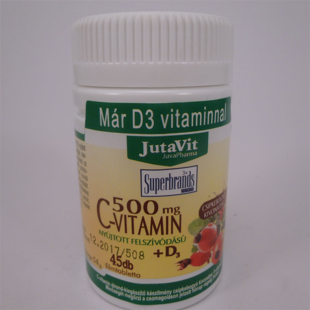 JutaVit C-vitamín s D3 a šípkovým extraktom, retard filmtablety 45 tabliet - 46890