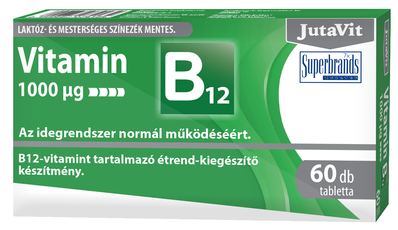 Jutavit Vitamín B12 1000 µg 60 tabliet - 82478