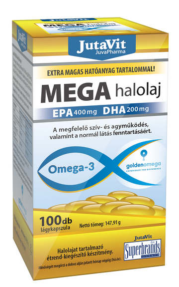 JutaVit Mega Omega-3 Rybí Olej Kapsuly 100 ks - 54838