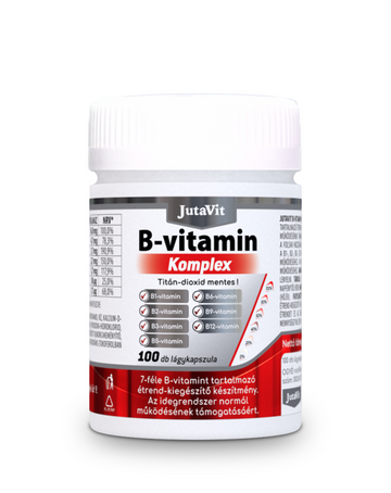 JutaVit Vitamín B-komplex, 100 mäkkých želatínových kapsúl - 91583