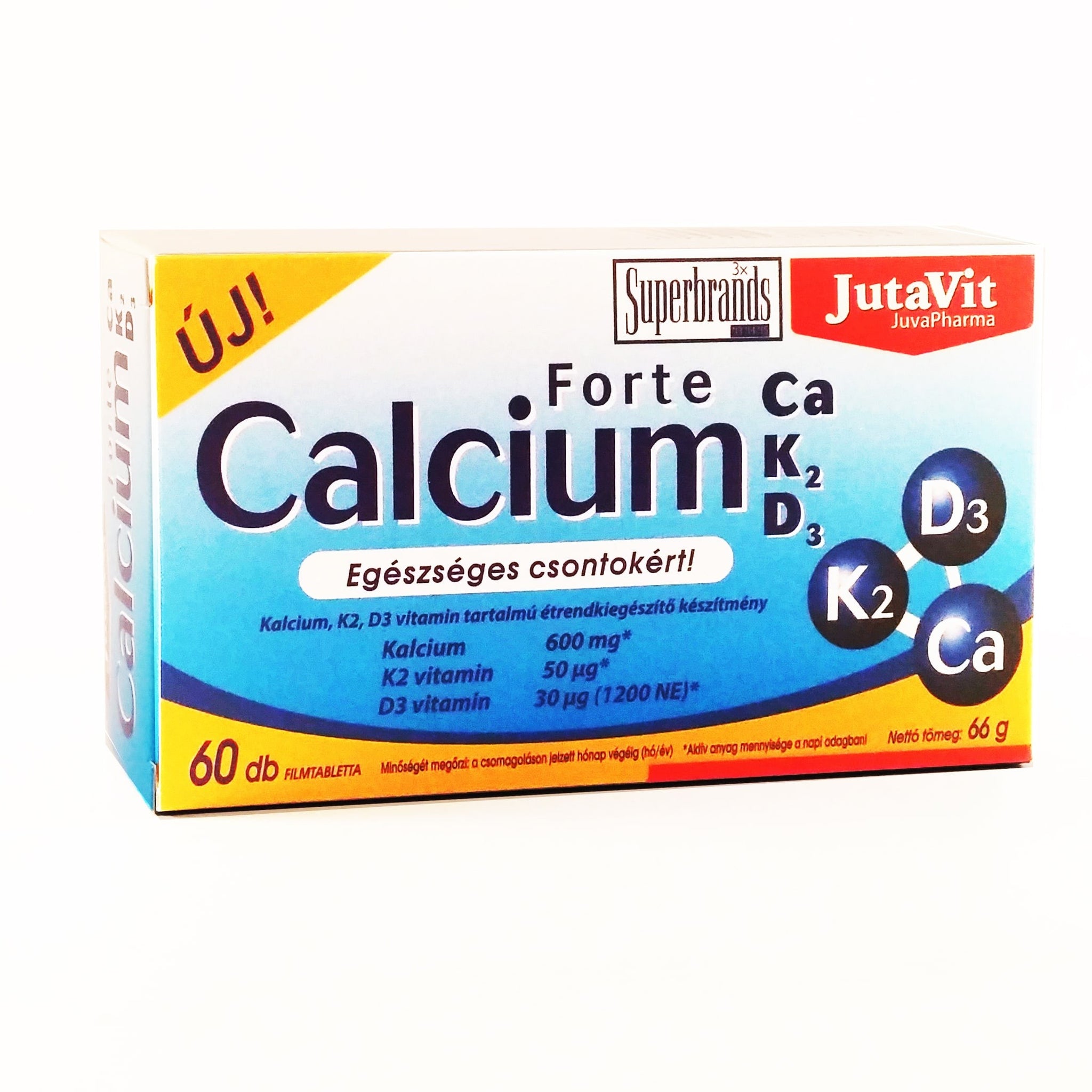 Jutavit Vápnik K2 D3 forte 60 tabliet - 88549