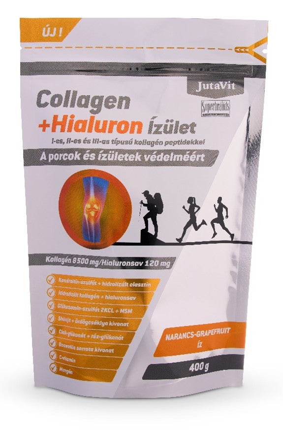 Jutavit kolagén+hialuronová spojka oranžový-grapefruitový kolagénový prášok 400 g