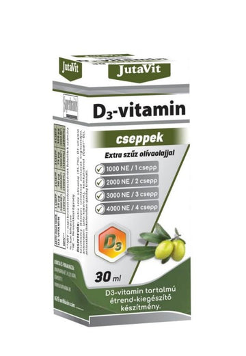 JutaVit Vitamín D3 kvapky v extra panenskom olivovom oleji 30 ml - 91916