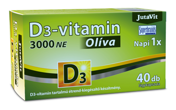 JutaVit D3-vitamín 3000IU Olivové mäkké kapsuly 40 ks - 85656