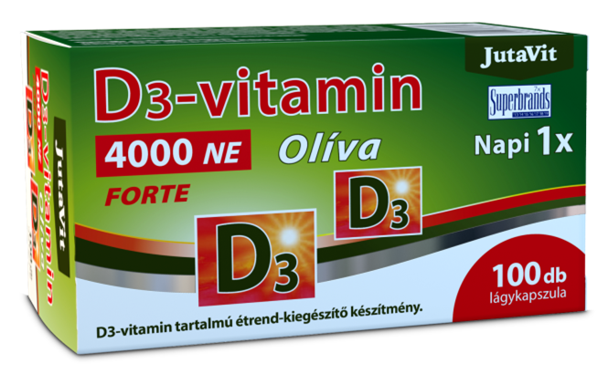 JutaVit D3-vitamín Olíva Forte 4000 NE mäkké kapsuly 46 g - 85659