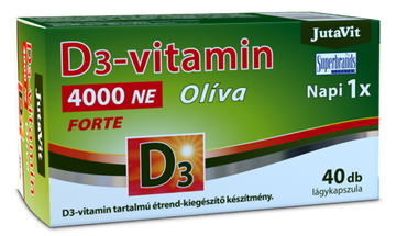 JutaVit Vitamín D3 Forte 4000 IU s olivovým olejom 40 mäkkých kapsúl - 85657