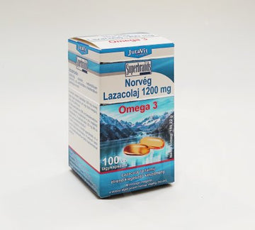 JutaVit Nórsky lososový olej Omega-3 1200 mg 100 mäkkých kapsúl - 55457