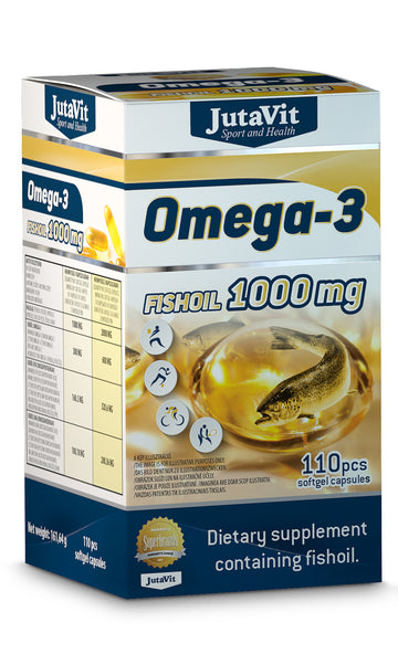 JutaVit Omega-3 Rybí olej 1000 mg, 110 kapsúl - 21711
