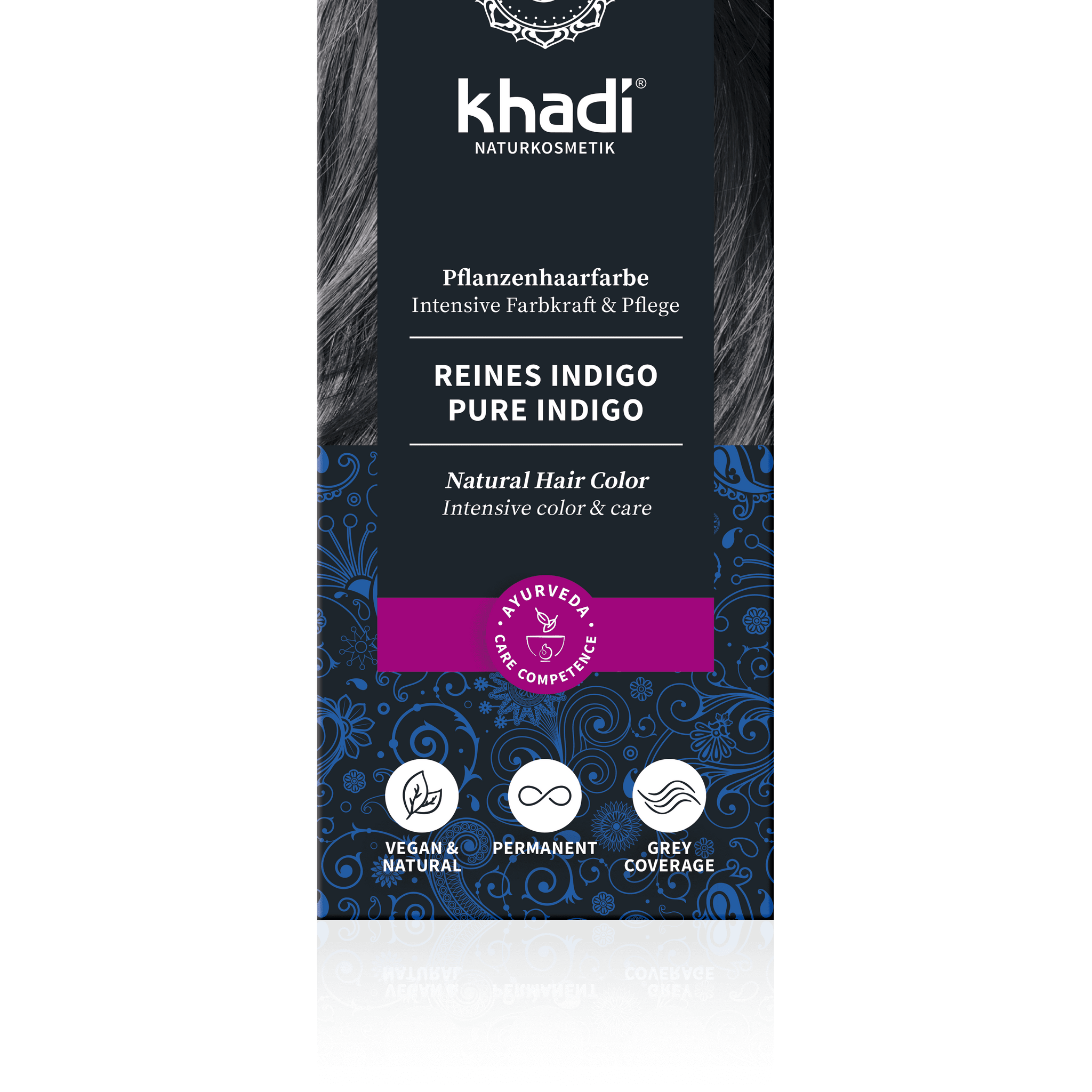 Khadi Rastlinná farba na vlasy - Čisté Indigo - 100g - 31558
