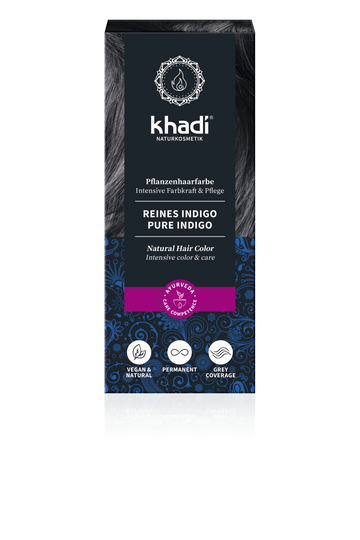 Khadi Rastlinná farba na vlasy - Čisté Indigo - 100g - 31558