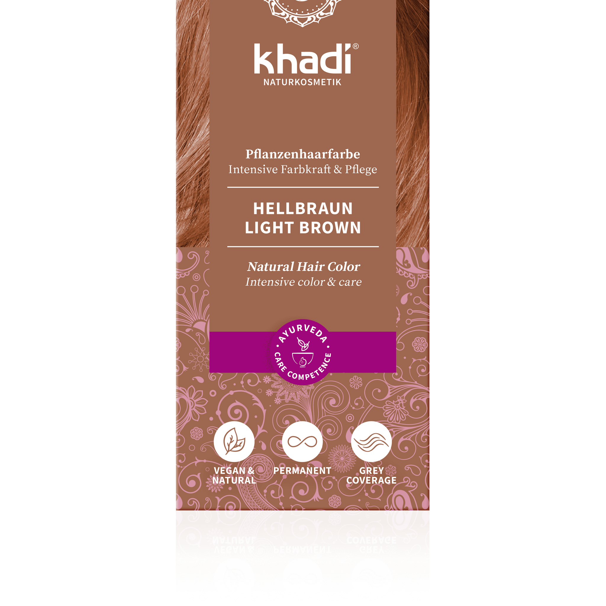 Khadi Bylinná farba na vlasy Svetlohnedá 100 g - 31530