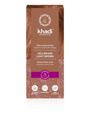 Khadi Bylinná farba na vlasy Svetlohnedá 100 g - 31530