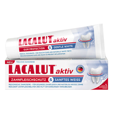 Lacalut Aktívna zubná pasta na ochranu ďasien a šetrné bielenie 75 ml - 59712