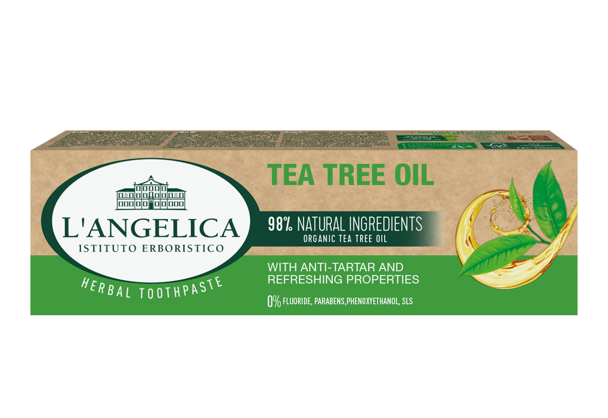 L'Angelica bylinná zubná pasta s čajovníkovým olejom 75 ml - 90494