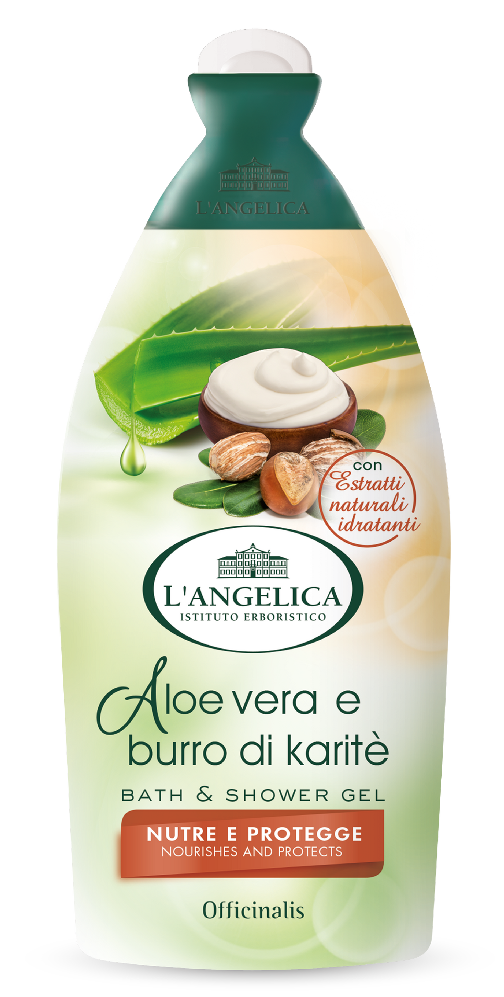 L'Angelica pena a sprchový gél s aloe vera a bambuckým maslom 500 ml - 81558