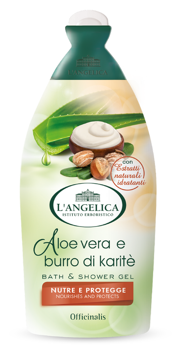 L'Angelica pena a sprchový gél s aloe vera a bambuckým maslom 500 ml - 81558