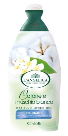 L'Angelica Kúpeľový a sprchový gél s bavlnou a bielym pižmom 500 ml - 60006