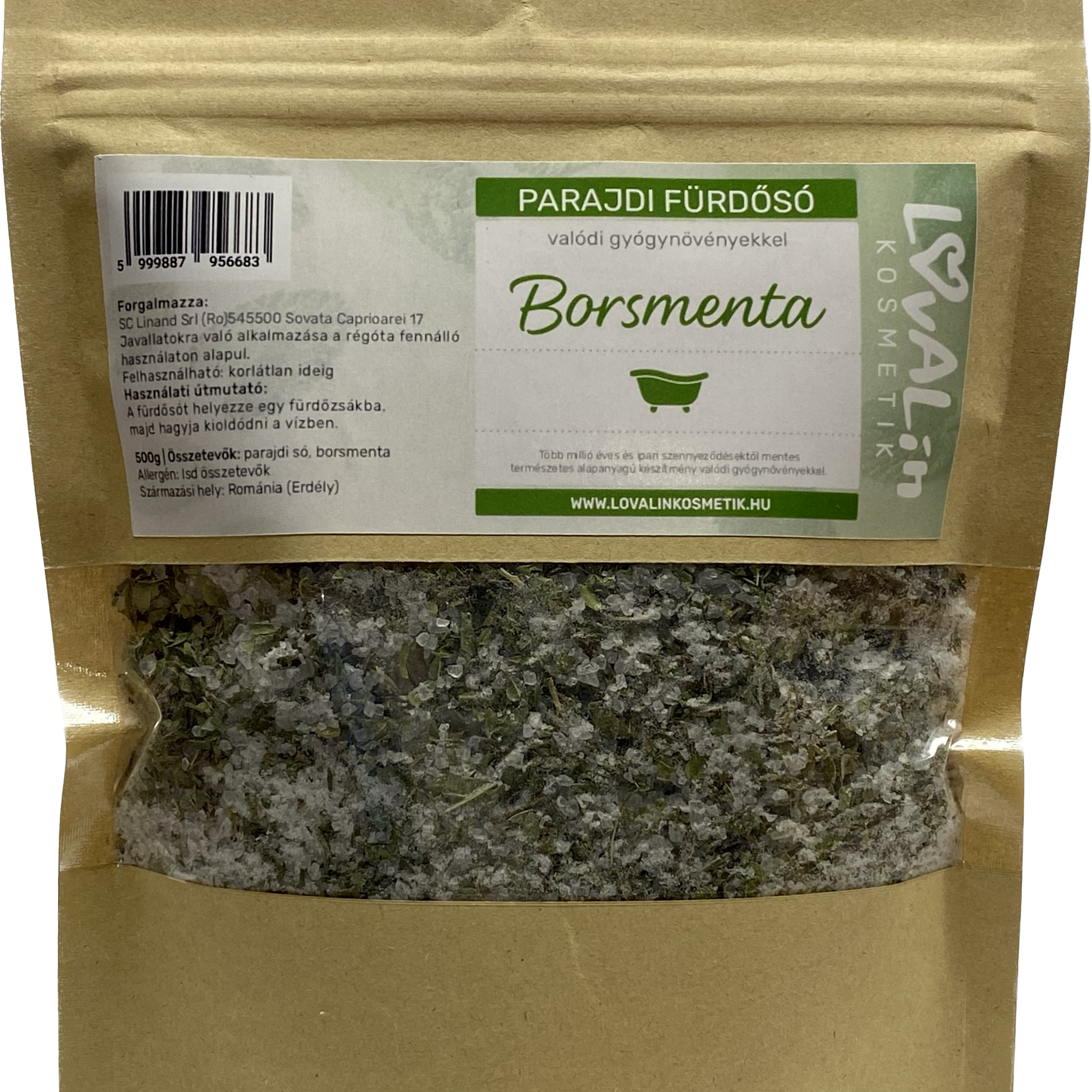 Lovalin parajdi soľ do kúpeľa s mätou 500 g - 93003