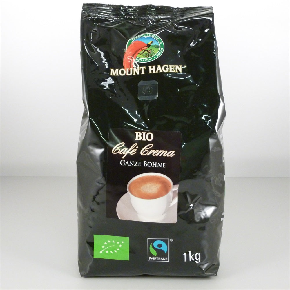 Mount Hagen Bio Arabica Crema, celé zrná, 1 kg - 32922
