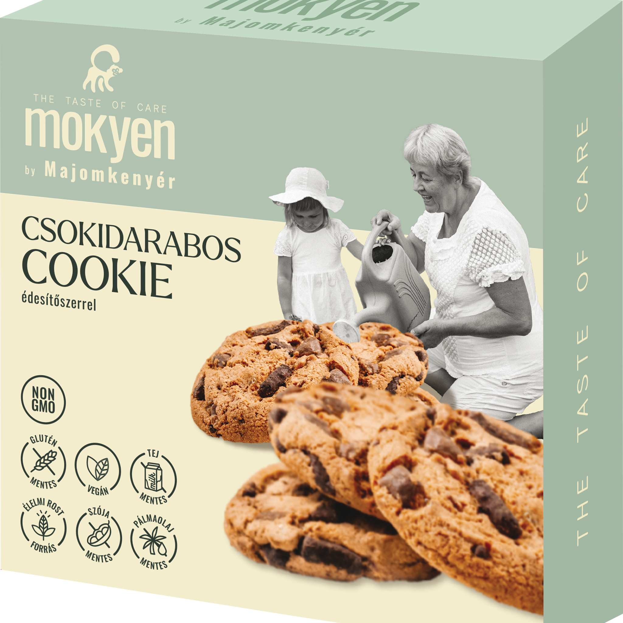 Majomkenyér bezlepkové vegánske keksy s kúskami čokolády bez pridaného cukru 50 g - 94661