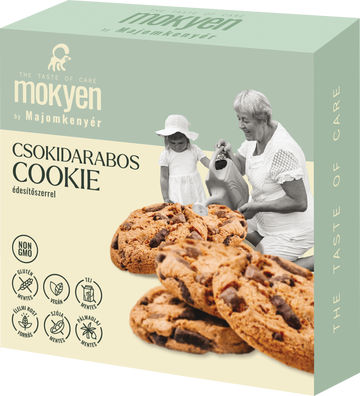 Majomkenyér bezlepkové vegánske keksy s kúskami čokolády bez pridaného cukru 50 g - 94661