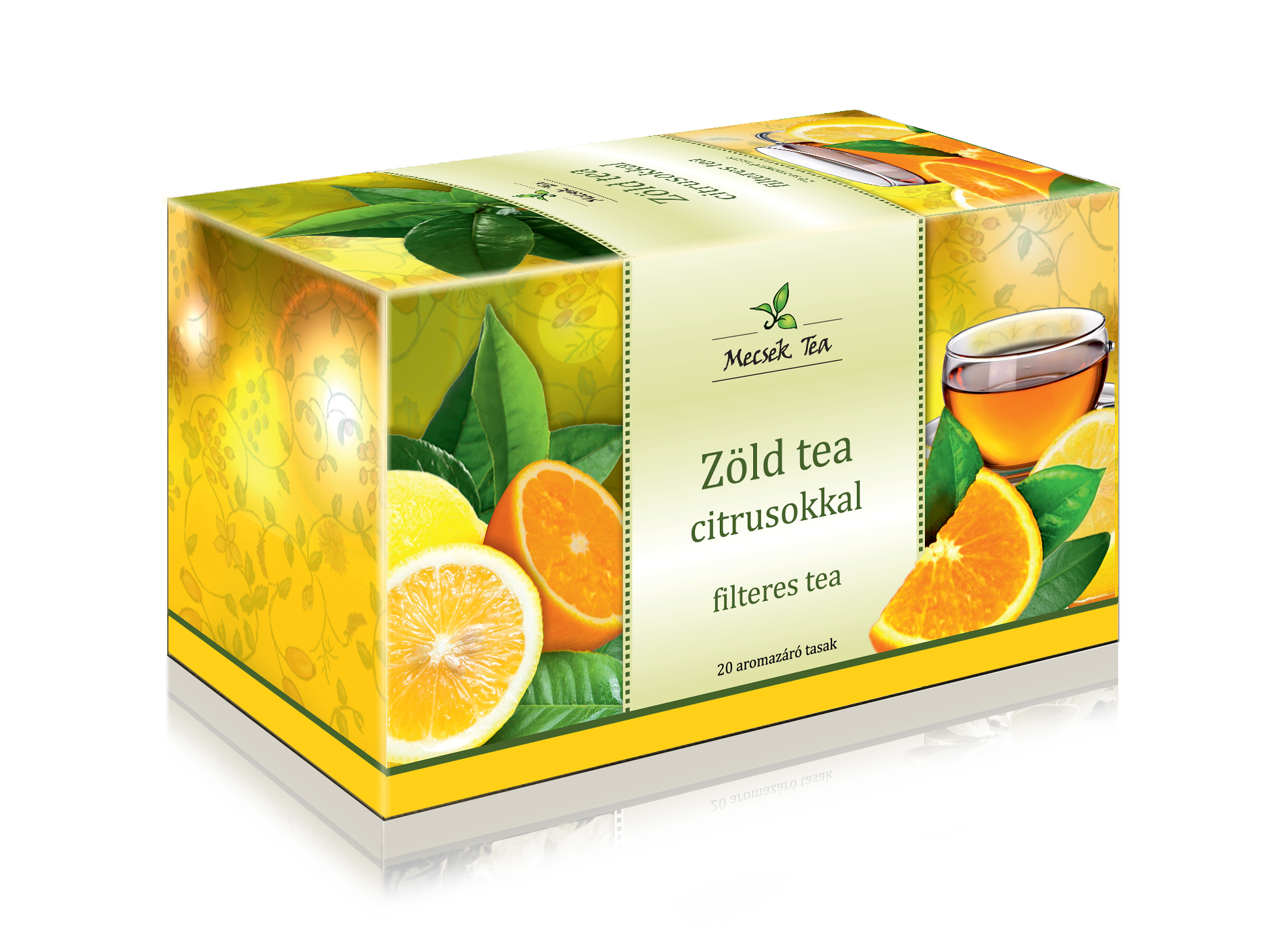 Mecsek zelený čaj s citrusovou príchuťou 40 g - 87414
