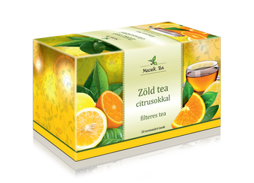 Mecsek zelený čaj s citrusovou príchuťou 40 g - 87414