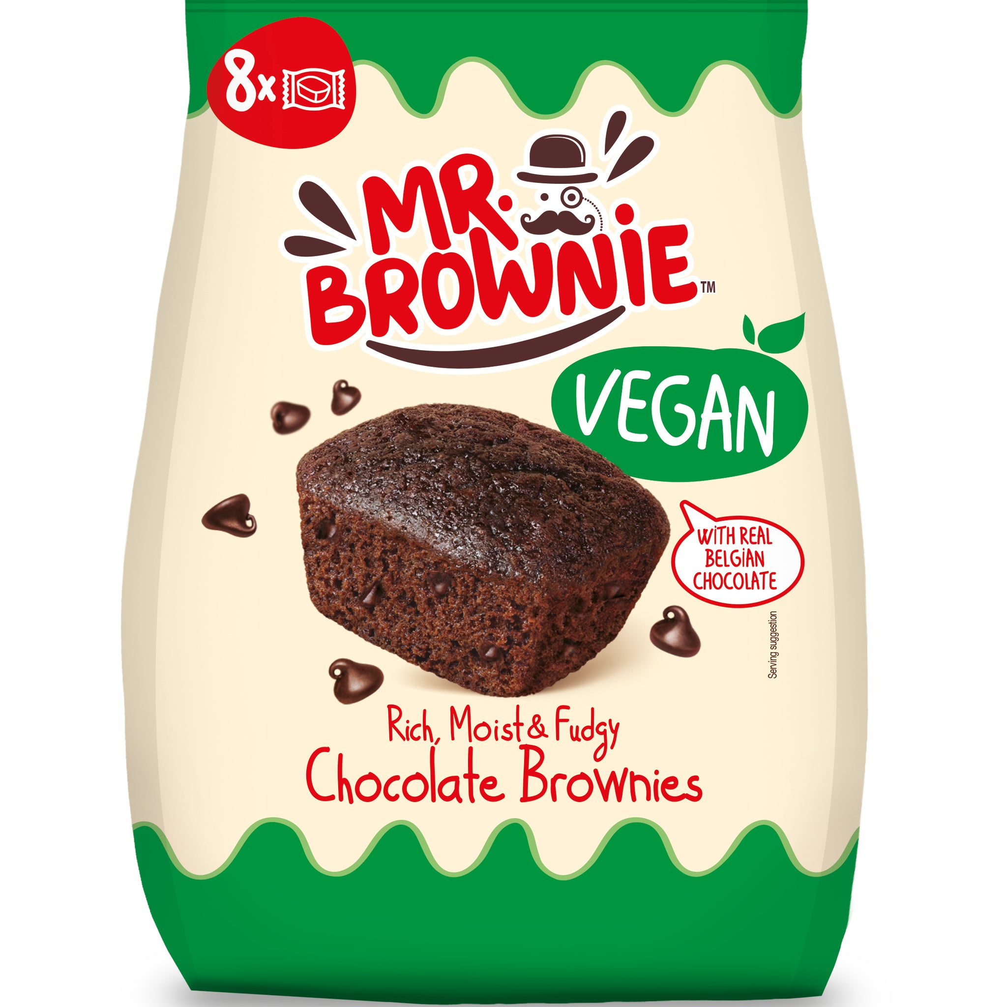 Mr. Brownie Vegánske čokoládové brownies s kúskami čokolády 200 g - 93127