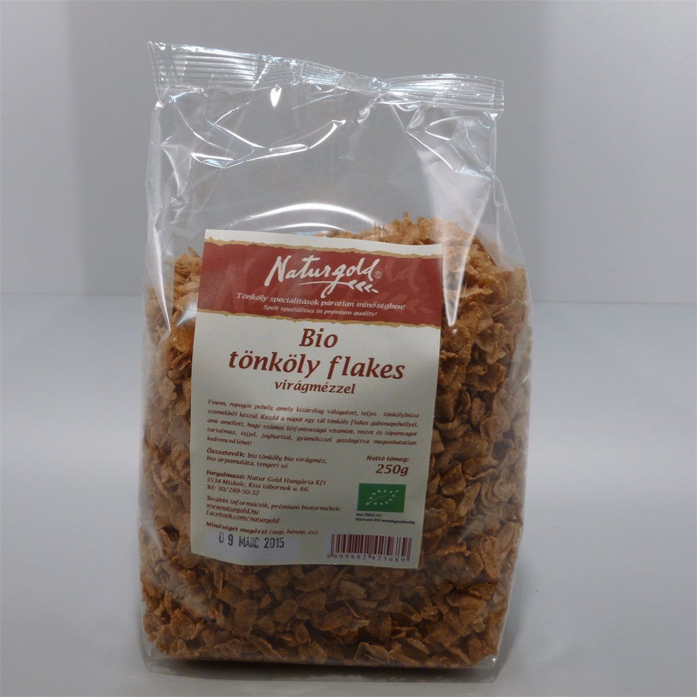 Naturgold bio tönköly vločky s kvetinovým medom 250 g
