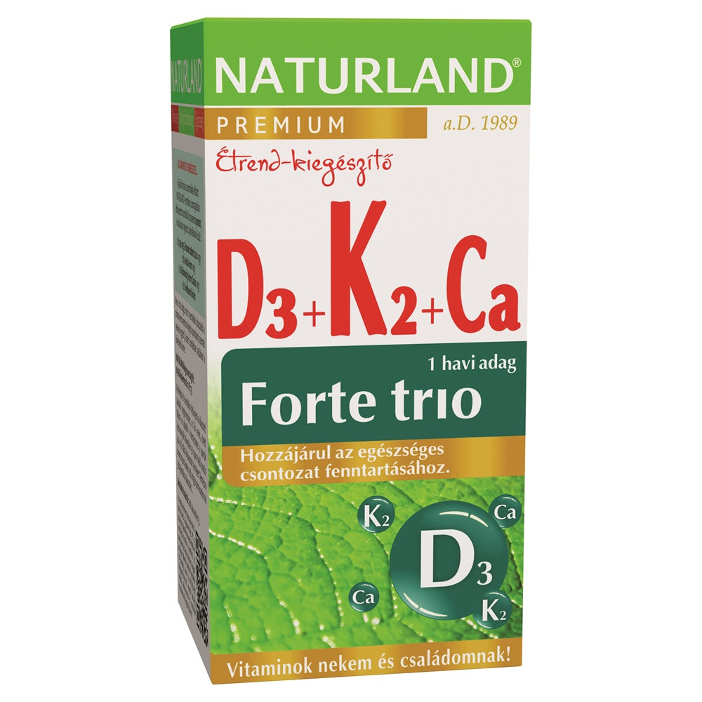 Naturland d3+k2+ca forte trio 30 kusov
