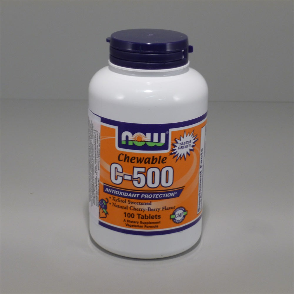 NOW Foods Vitamín C žuvacie tablety s čerešňovou príchuťou 100 tabliet - 18465